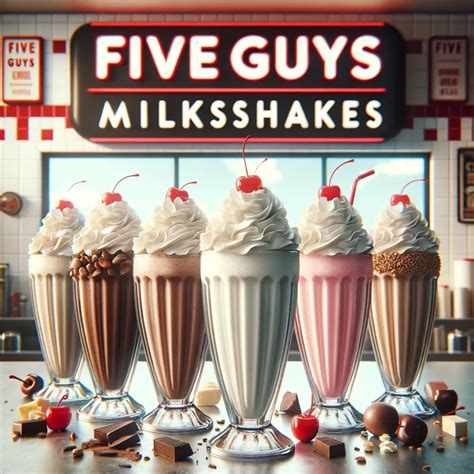 five guys milkshakes menu.